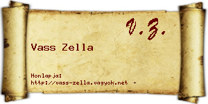 Vass Zella névjegykártya